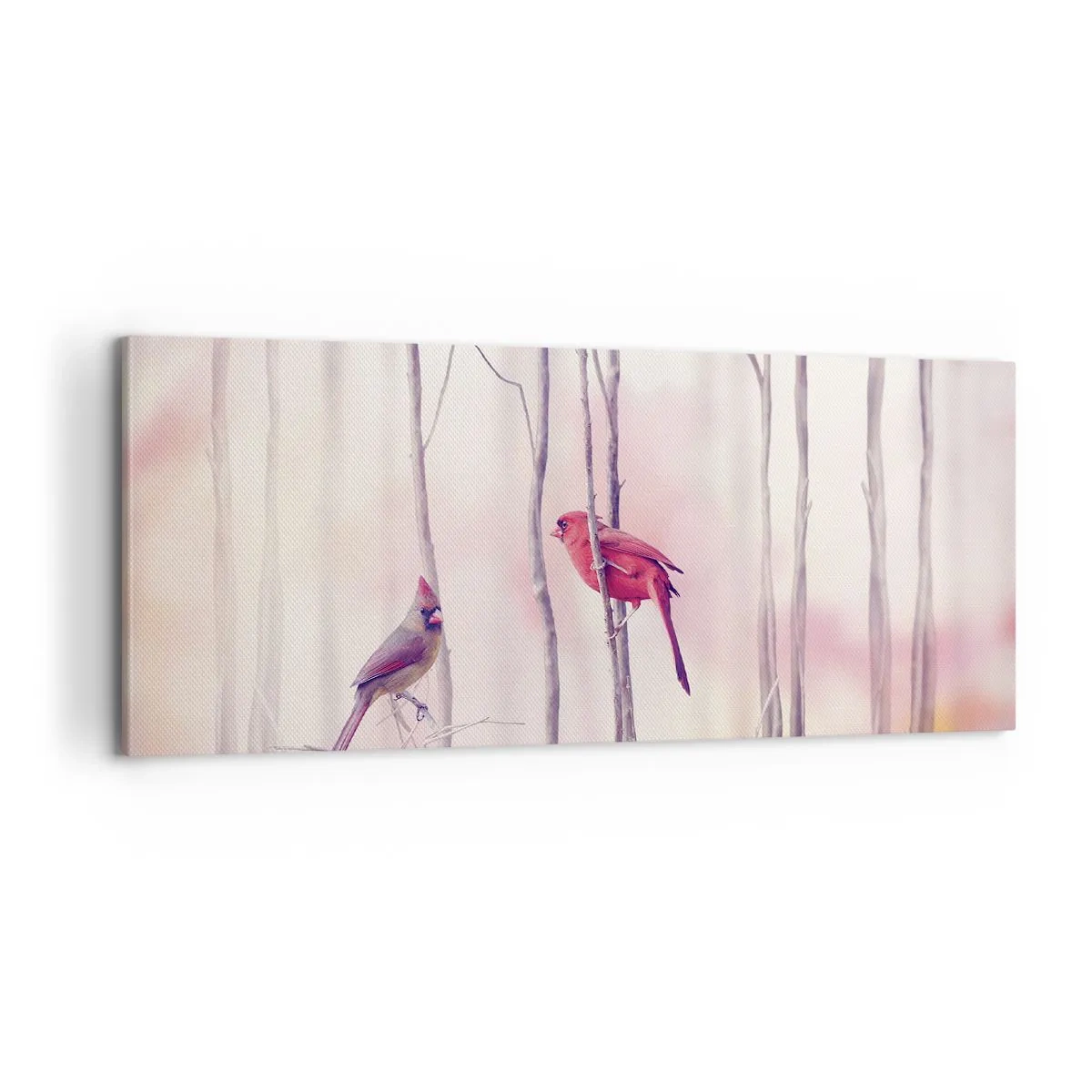 Bild auf Leinwand - Leinwandbild - Geschichte vom rosa Wald - 100x40 cm