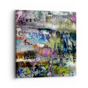 Bild auf Leinwand - Leinwandbild - Collage aus Erinnerungen - 40x40 cm
