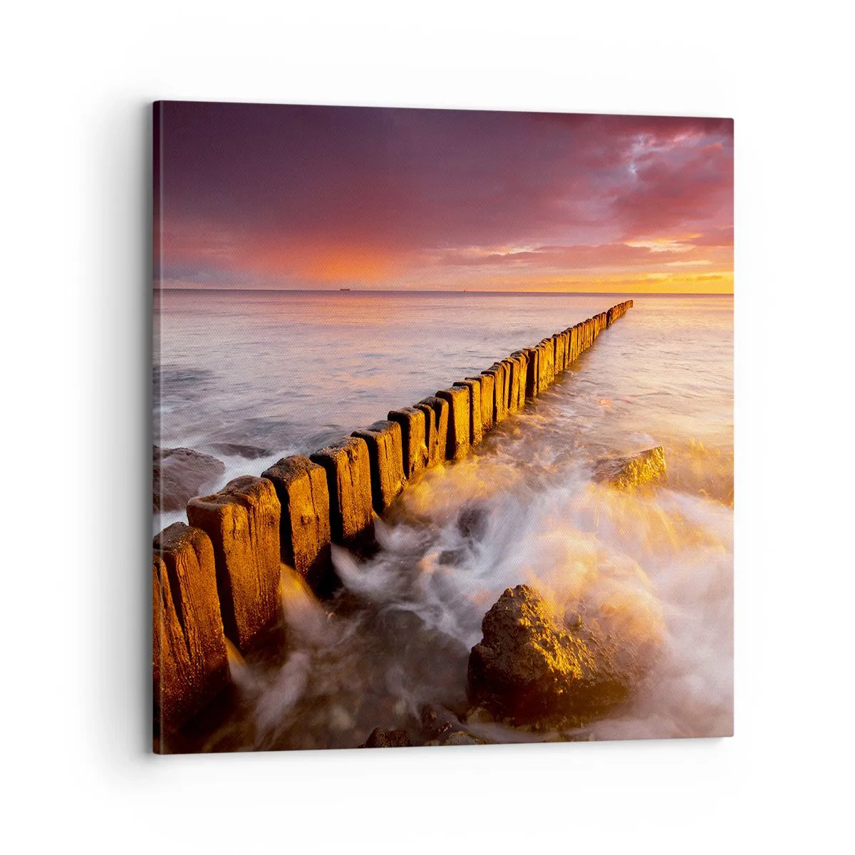 Bild auf Leinwand - Leinwandbild - Die Sanftheit der Wellen - 70x70 cm