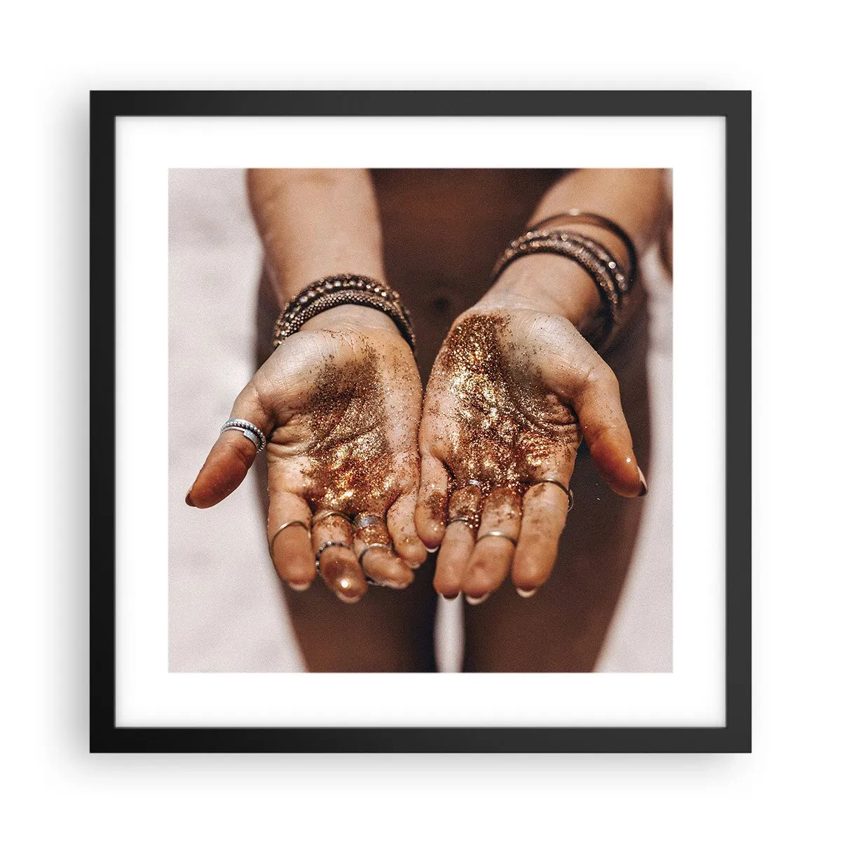 Poster in einem schwarzem Rahmen - Ein Geschenk für dich - 40x40 cm