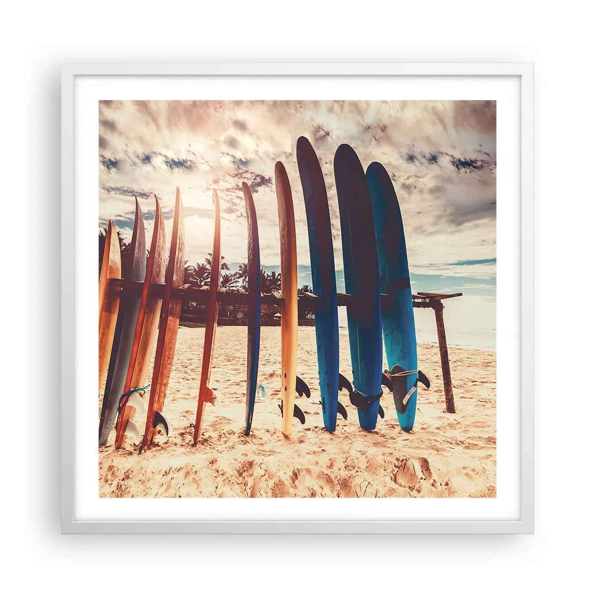 Poster in einem weißen Rahmen - Gute Nacht bis morgen - 60x60 cm