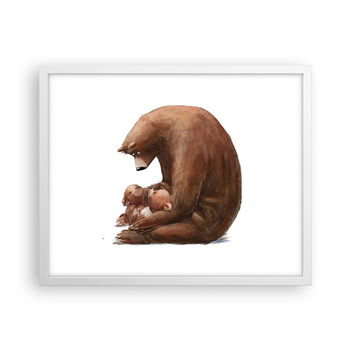 Poster in einem weißen Rahmen - Süße Träume, Kinder - 50x40 cm