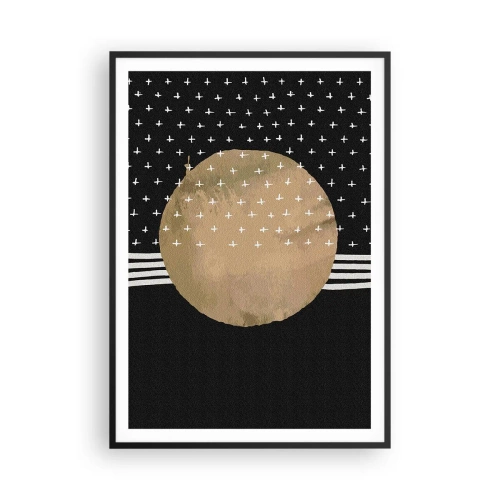 Poster in einem schwarzem Rahmen - Komposition: Galaxienflagge - 70x100 cm