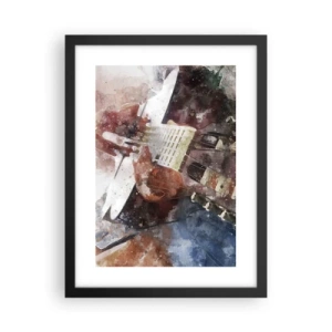 Poster in einem schwarzem Rahmen - Und was halten Sie davon? - 30x40 cm