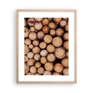 Poster in einem Rahmen aus heller Eiche - Ein neuer Anfang - 40x50 cm