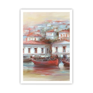 Poster - Glückliche Stadt - 70x100 cm