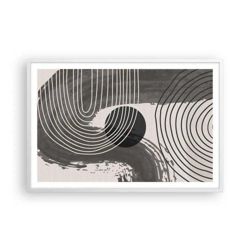 Poster in einem weißen Rahmen - Oval gewinnt - 91x61 cm