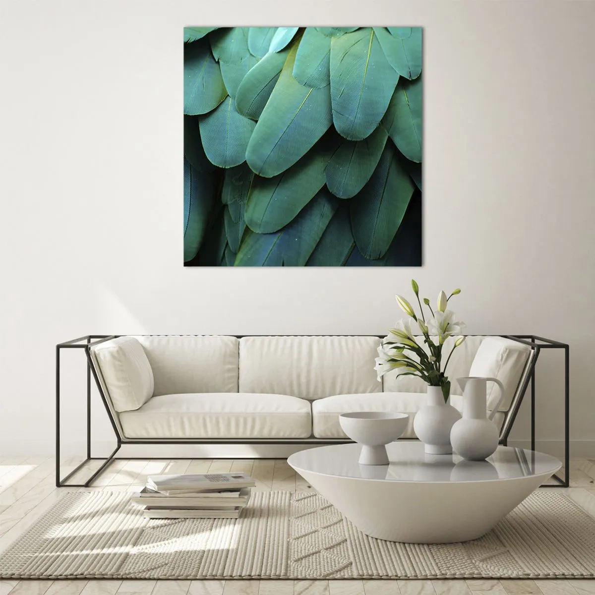 Glasbild - Bild auf glas - Papageienartige Präzision - 50x50 cm