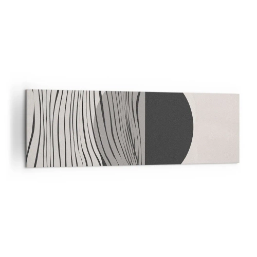 Bild auf Leinwand - Leinwandbild - Abstrakte Linien und geometrische Formen in gedeckten Farben - 160x50cm - Halbe Komposition - Moderne Wanddekoration für Wohnzimmer und Schlafzimmer ARTTOR
