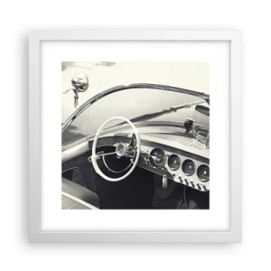 Poster in einem weißen Rahmen - Wetter für die Reichen - 30x30 cm