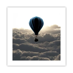 Poster - Ein Wanderer über den Wolken - 40x40 cm