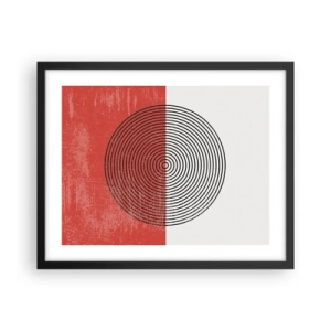 Poster in einem schwarzem Rahmen - Auf den Punkt gebracht - 50x40 cm