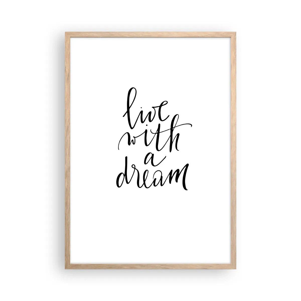 Poster in einem Rahmen aus heller Eiche - Na sicher - 50x70 cm