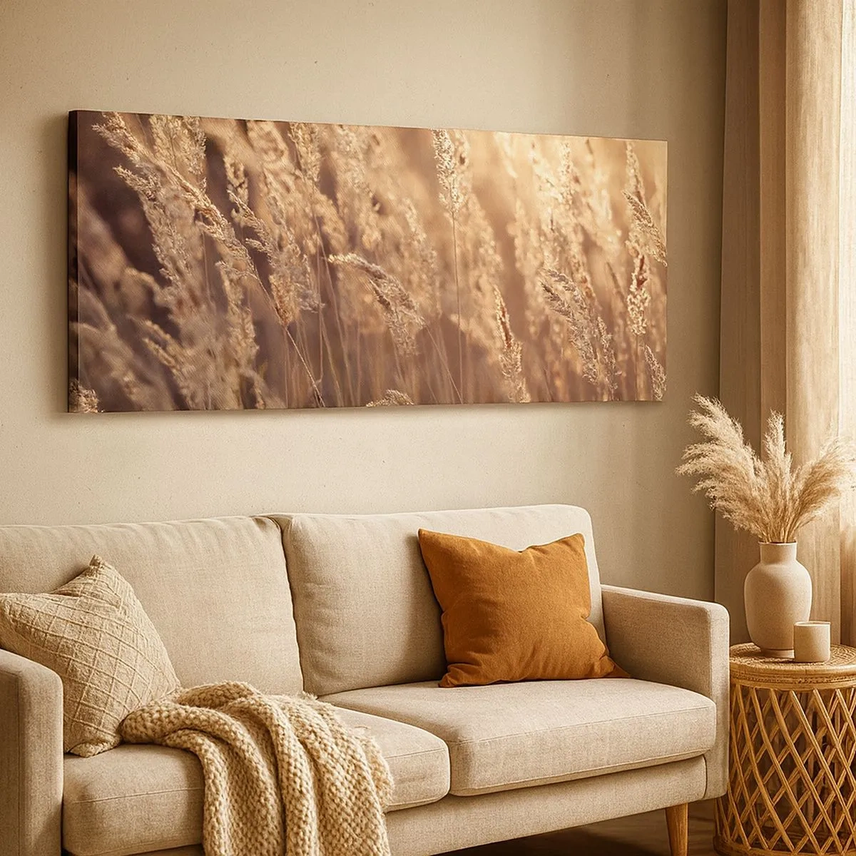 Bild auf Leinwand - Leinwandbild - Bereit, den Herbst willkommen zu heißen - 100x40 cm