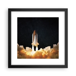 Poster in einem schwarzem Rahmen - Ad Astra! - 30x30 cm