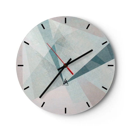 Wanduhr - Glasuhr - Einfach aber dynamisch - 40x40 cm