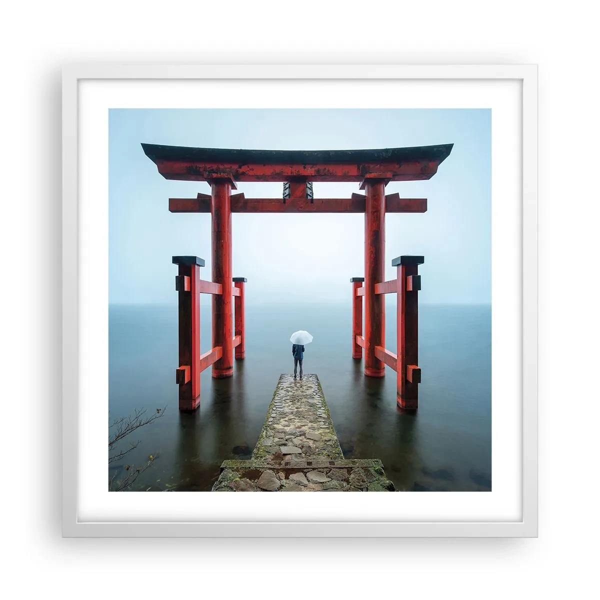 Poster in einem weißen Rahmen - Japanische Träumerei - 50x50 cm