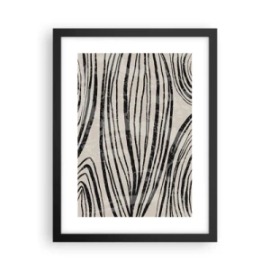 Poster in einem schwarzem Rahmen - Linienpool - 30x40 cm