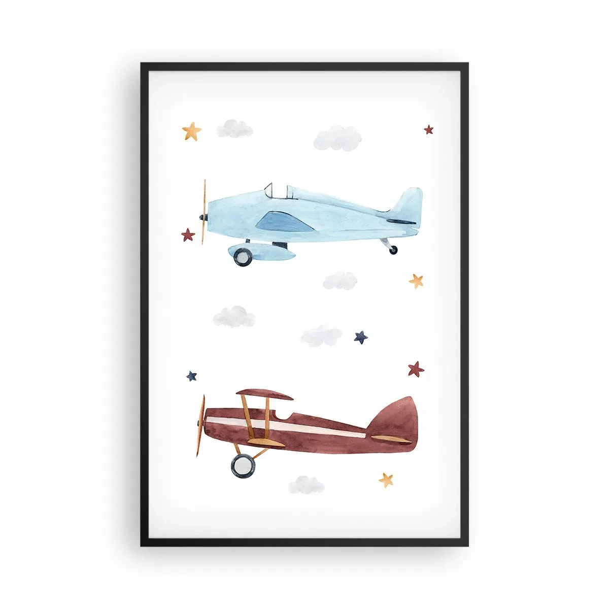 Poster in einem schwarzem Rahmen - Wir warten, Herr Pilot! - 61x91 cm