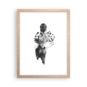 Poster in einem Rahmen aus heller Eiche - Sie ging direkt vorbei - 30x40 cm