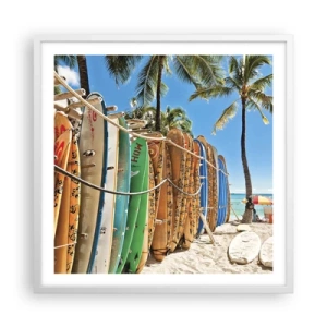 Poster in einem weißen Rahmen - Sonniger Spaß - 60x60 cm