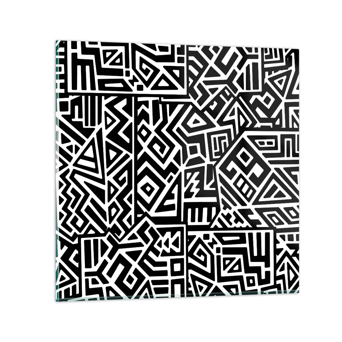 Glasbild - Bild auf glas - Präkolumbianische Komposition - 70x70 cm