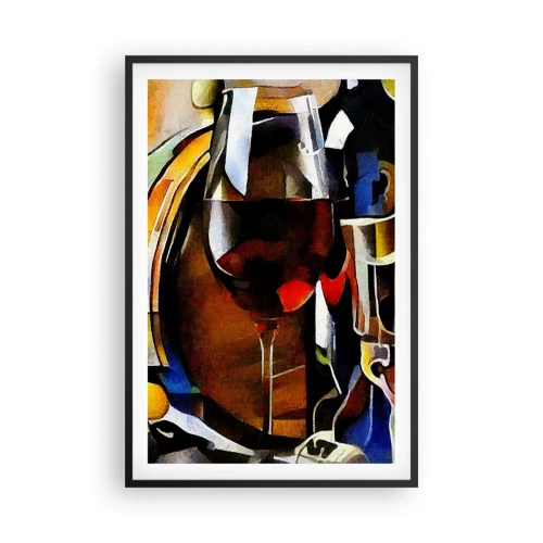 Poster in einem schwarzem Rahmen - Und die Welt nimmt Farben an - 61x91 cm