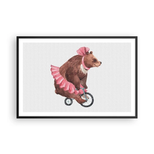 Poster in einem schwarzem Rahmen - Was für ein Affentheater! - 91x61 cm