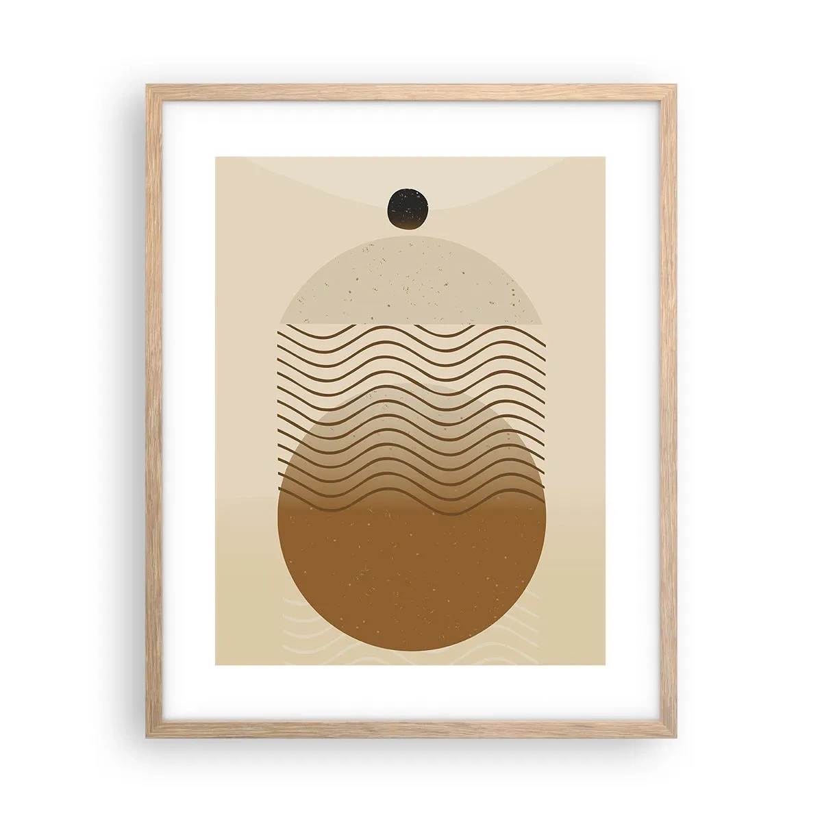 Poster in einem Rahmen aus heller Eiche - Zur Entstehung geometrischer Figuren - 40x50 cm