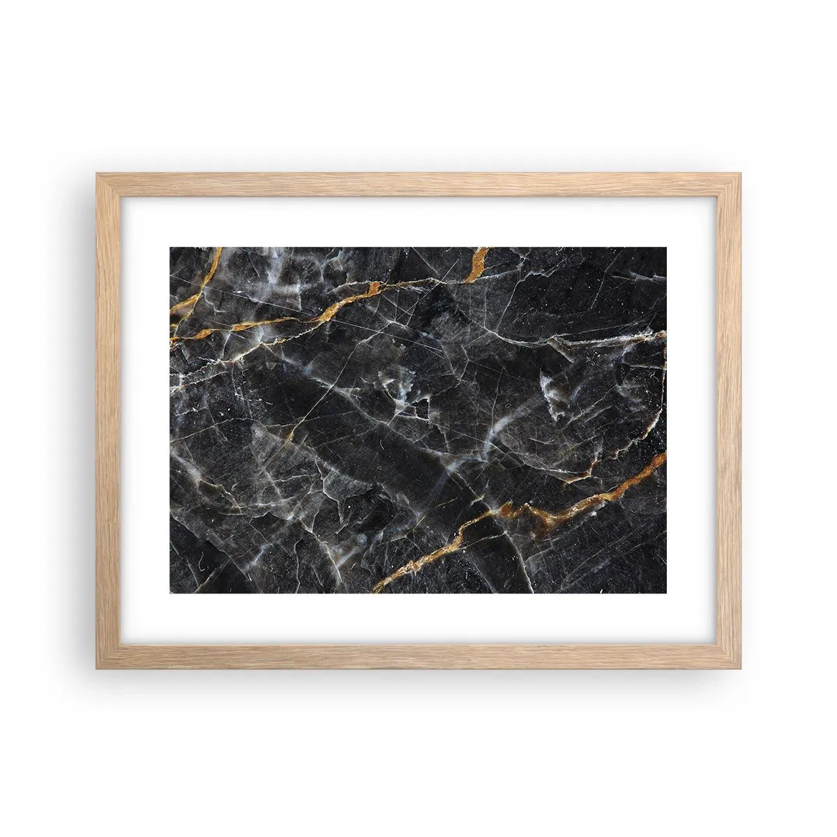 Poster in einem Rahmen aus heller Eiche - Das Innenleben des Steins - 40x30 cm