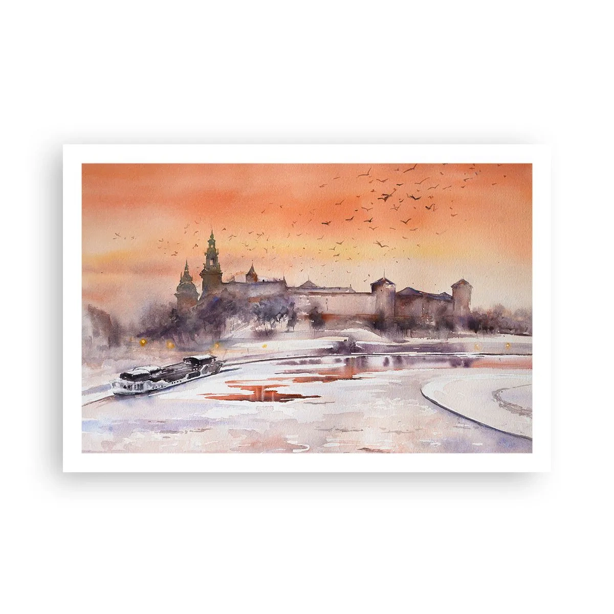 Poster - Königlicher Sonnenuntergang - 91x61 cm