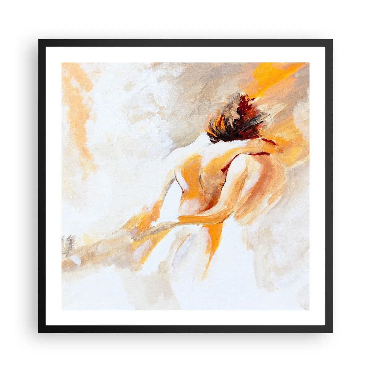 Poster in einem schwarzem Rahmen - Am Himmel der Nähe - 60x60 cm