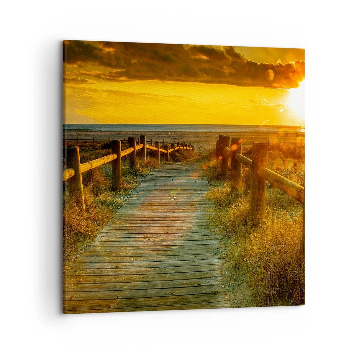 Bild auf Leinwand - Leinwandbild - In altem Gold gebadet - 50x50 cm