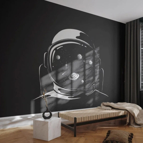 Selbstklebende Fototapete Deluxe Sticker - Schöne Aussicht - Astronaut, Kosmos, Universum - 350x256 cm