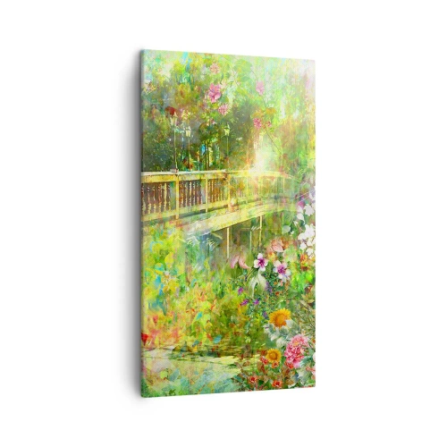 Bild auf Leinwand - Leinwandbild - Eine Brücke aus Frühlingsseufzern - 45x80 cm
