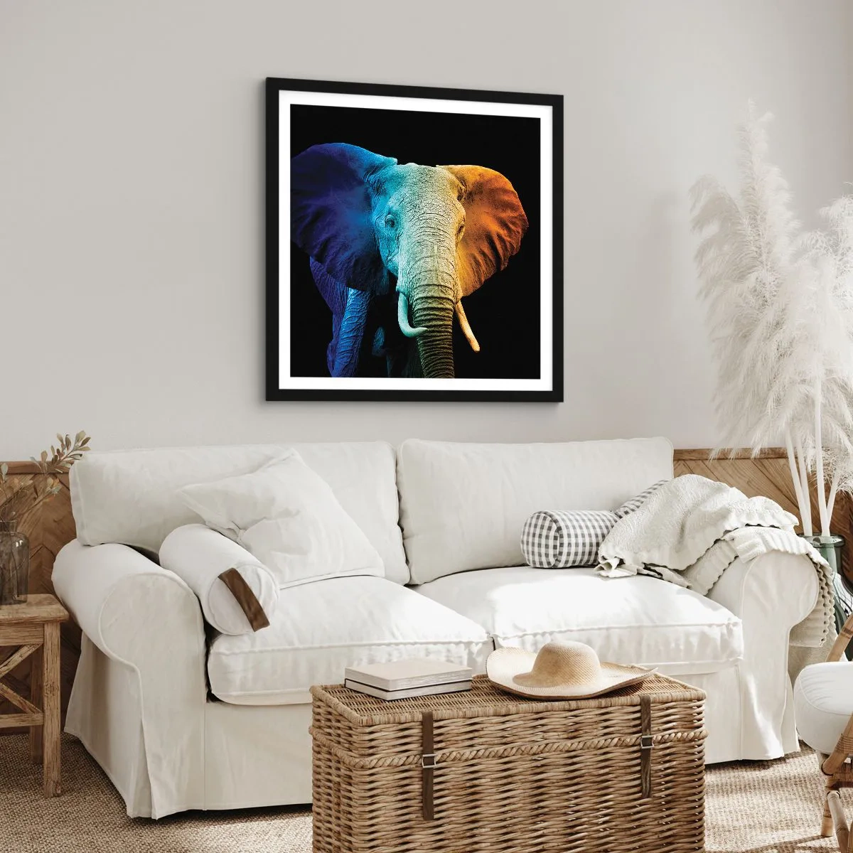 Poster in einem schwarzem Rahmen - Exzentrisch, kein Verrückter - 60x60 cm