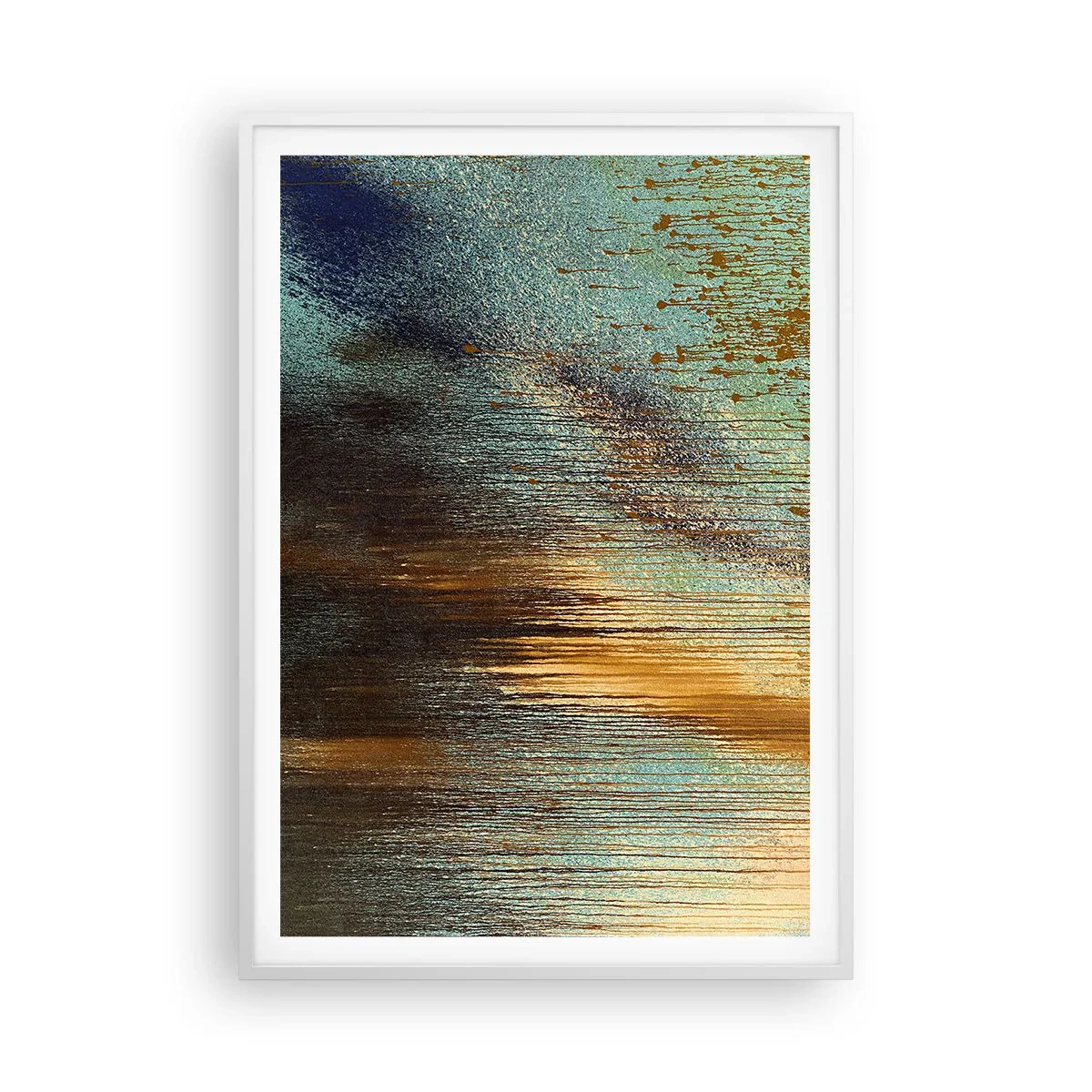 Poster in einem weißen Rahmen - Eine nicht zufällige farbenfrohe Komposition - 70x100 cm