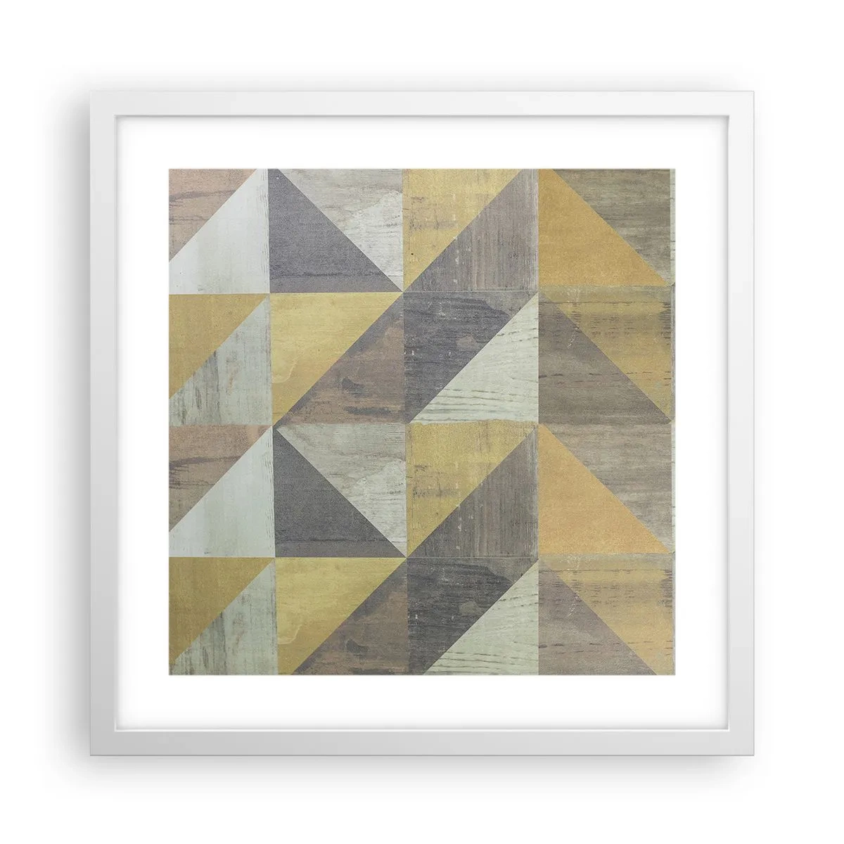 Poster in einem weißen Rahmen - Am Winkel des Dreiecks - 40x40 cm