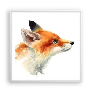 Poster in einem weißen Rahmen - Man kann nie vorsichtig genug sein - 60x60 cm