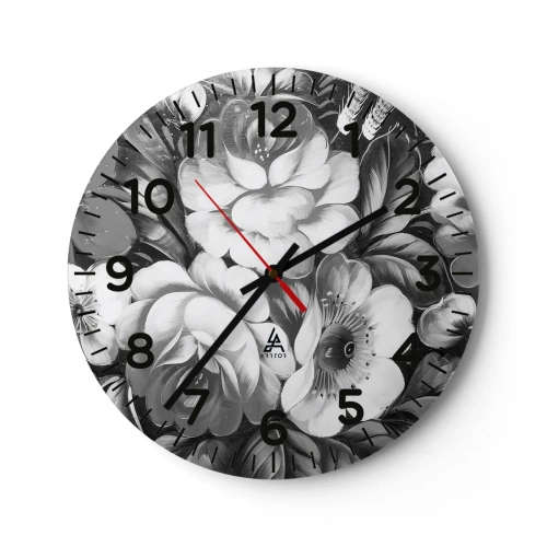 Wanduhr - Glasuhr - Schön auch in Grau - 40x40 cm