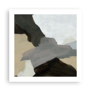 Poster - Abstraktion: Scheideweg des Graus - 50x50 cm