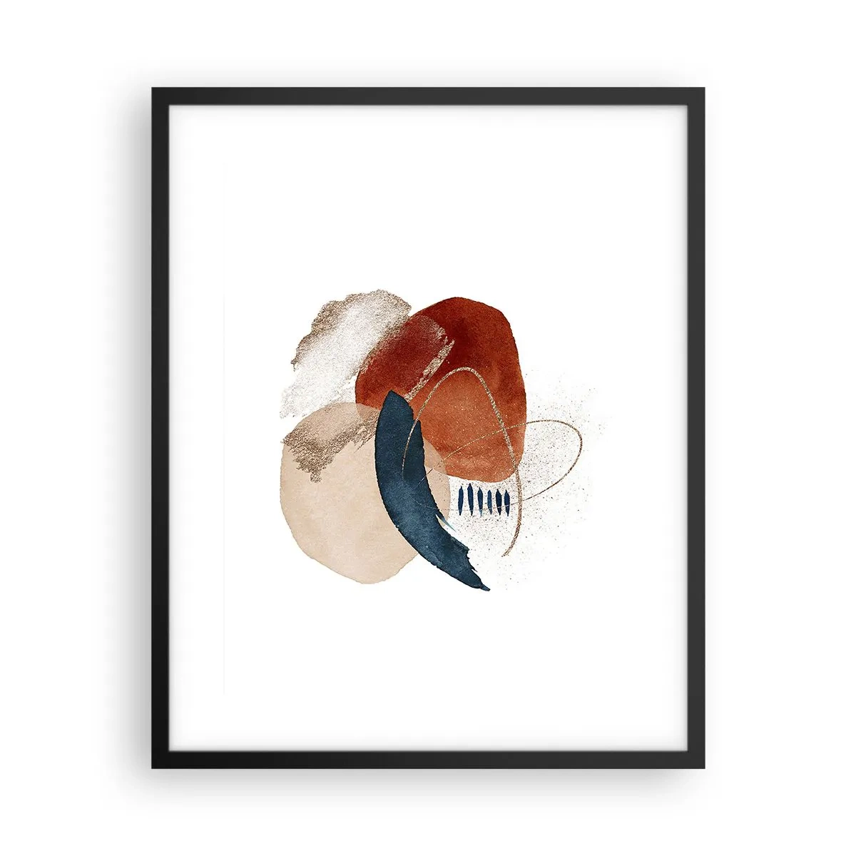 Poster in einem schwarzem Rahmen - Ovale Komposition - 40x50 cm