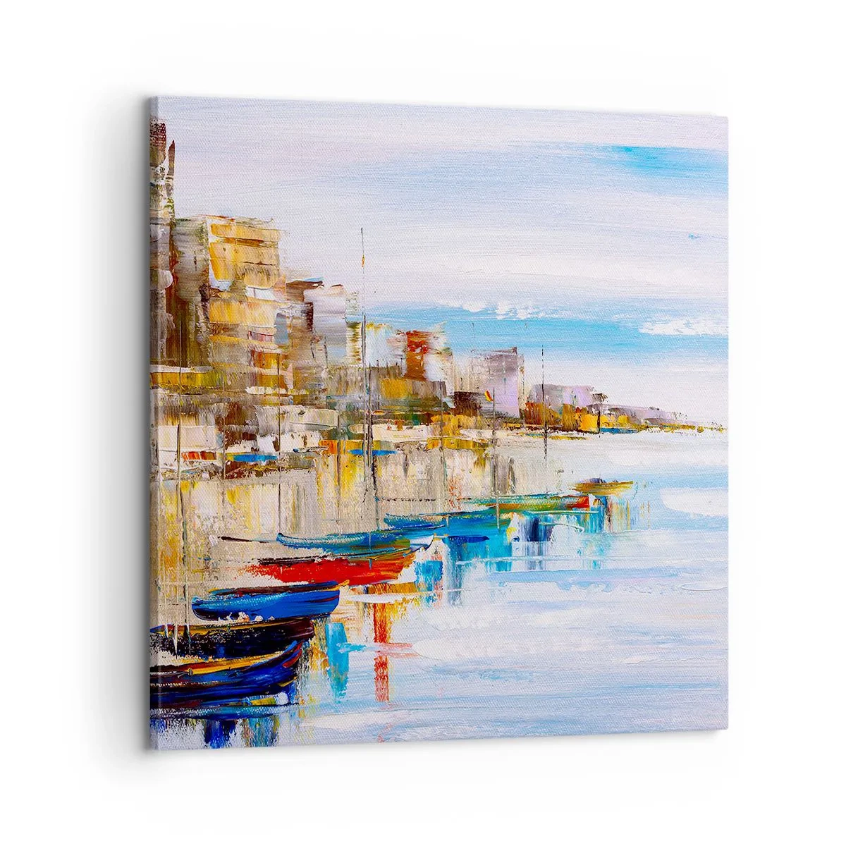 Bild auf Leinwand - Leinwandbild - Bunte urbane Oase - 60x60 cm