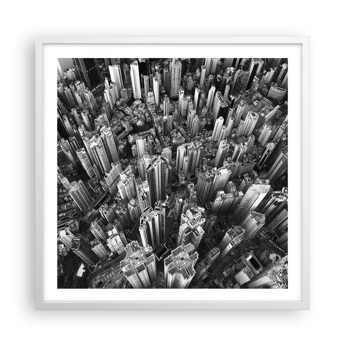 Poster in einem weißen Rahmen - Immer höher und höher - 60x60 cm