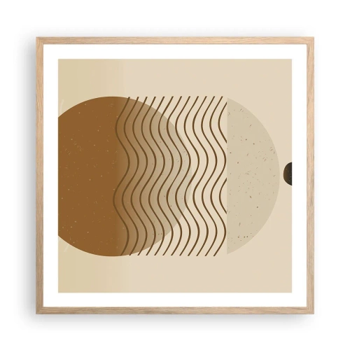 Poster in einem Rahmen aus heller Eiche - Zur Entstehung geometrischer Figuren - 60x60 cm