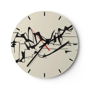 Wanduhr - Glasuhr - Vielleicht eine Landschaft - 40x40 cm