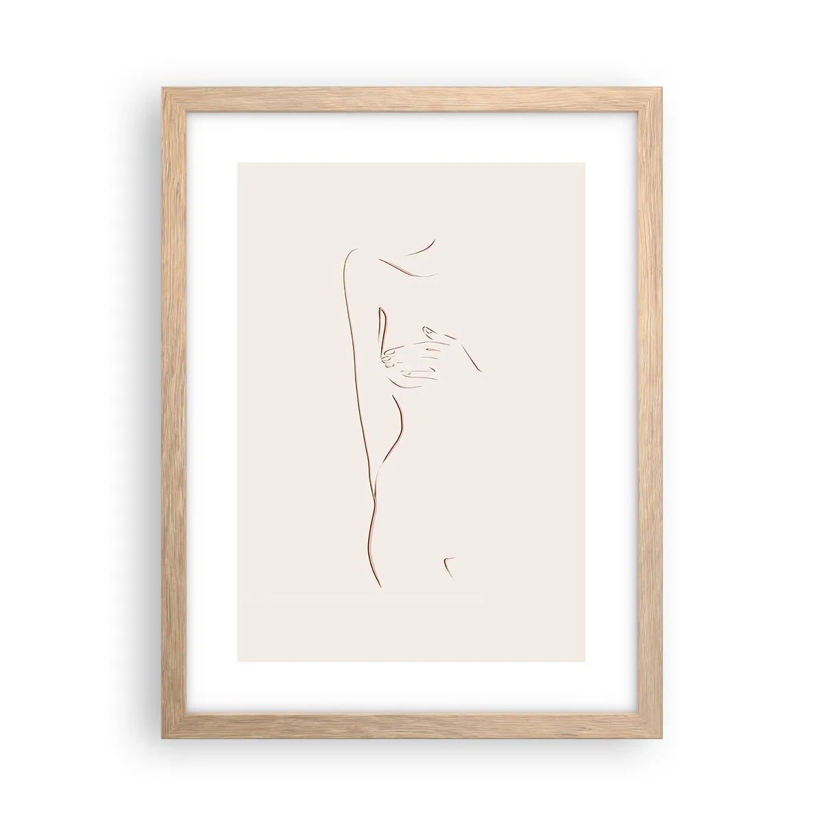 Poster in einem Rahmen aus heller Eiche - Die Form des Verlangens - 30x40 cm