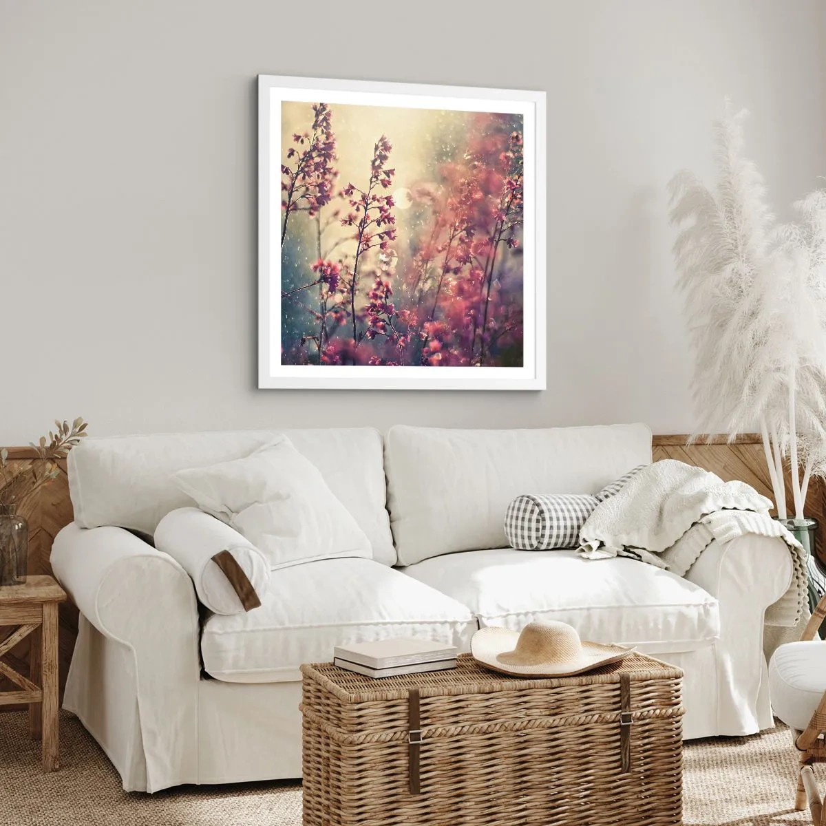 Poster in einem weißen Rahmen - Geheimnisvoller Garten - 60x60 cm