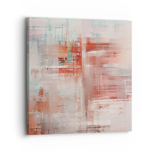 Bild auf Leinwand - Leinwandbild - Dunstig. Aber rosa - 30x30 cm