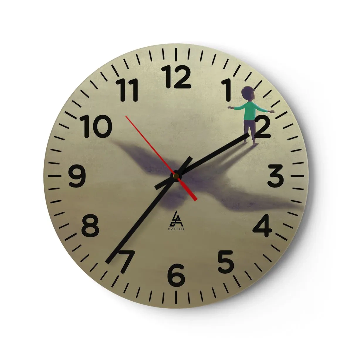 Wanduhr - Glasuhr - Der Held der Zukunft - 30x30 cm